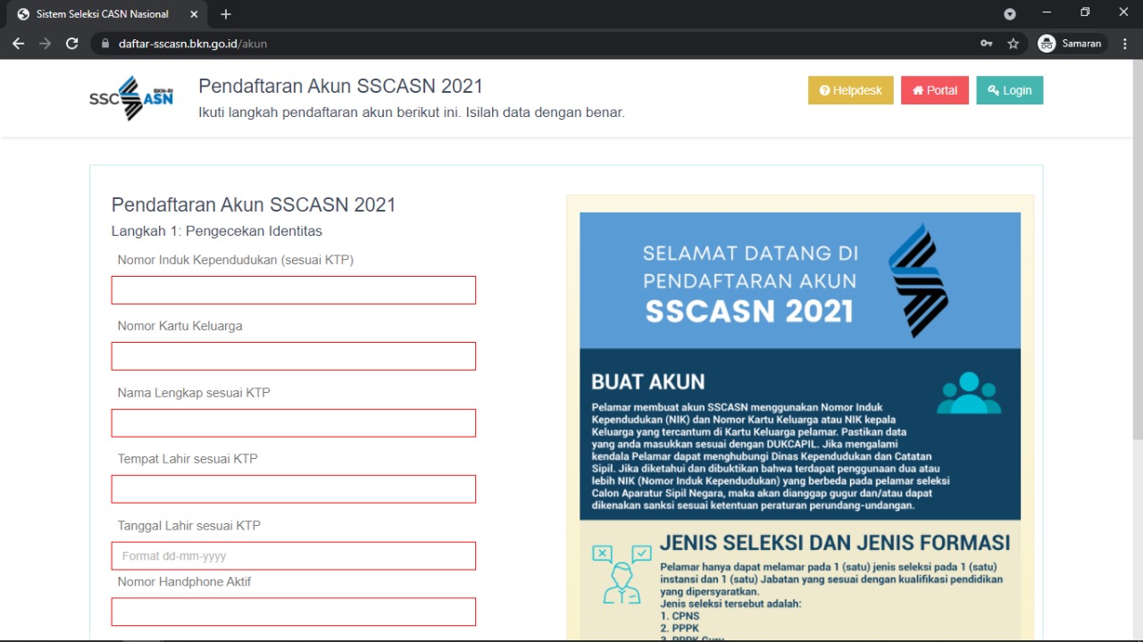 Jasa Pembuatan AKUN CPNS dan PPPK  2021