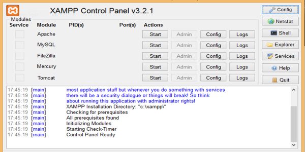Instal Xampp lengkap di local windows